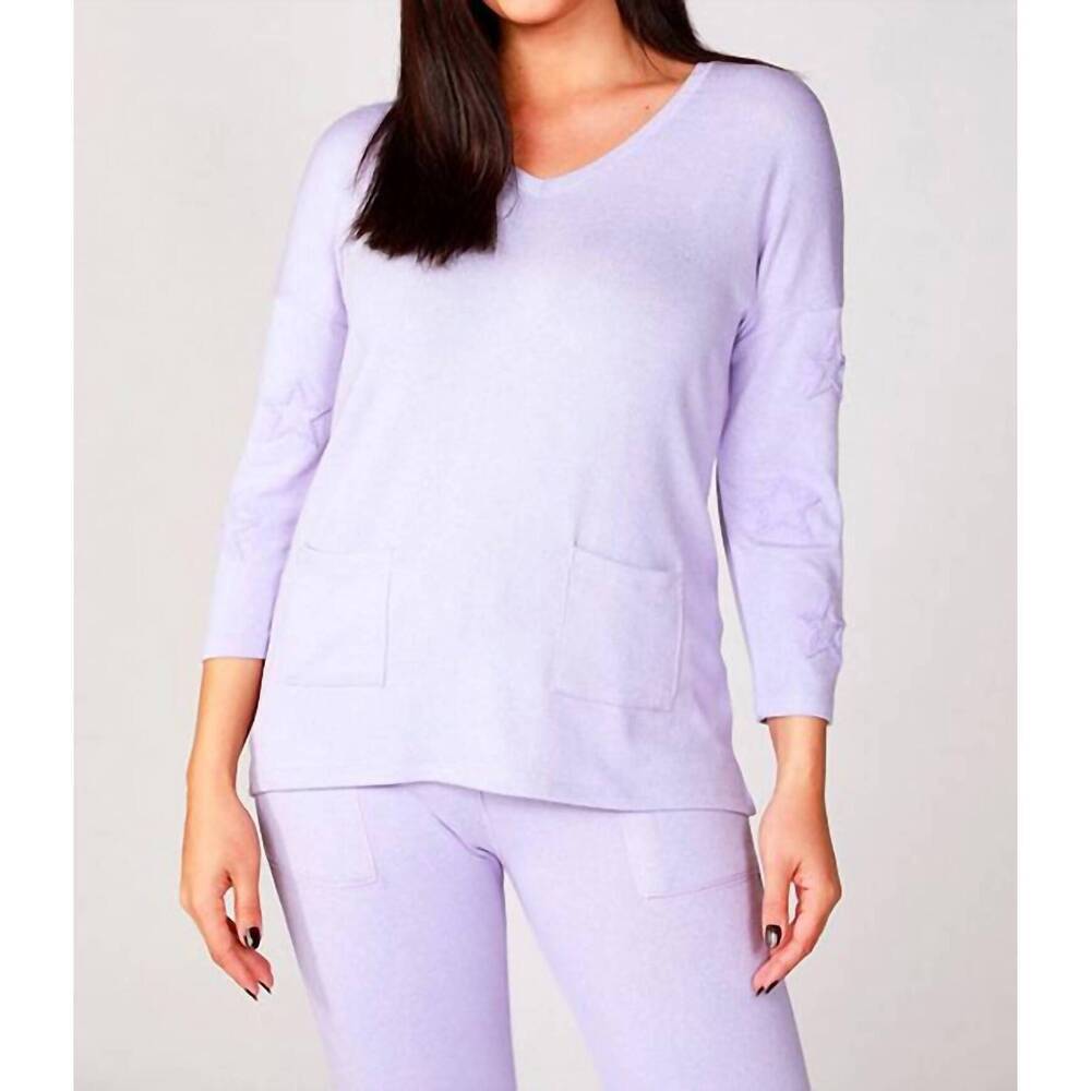 NEW FRENCH KYSS 2 pocket top with star in lilac
